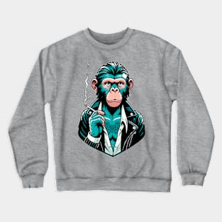 Yakuza Monkey - Tattooed & Fierce 90s Cartoon Art Crewneck Sweatshirt